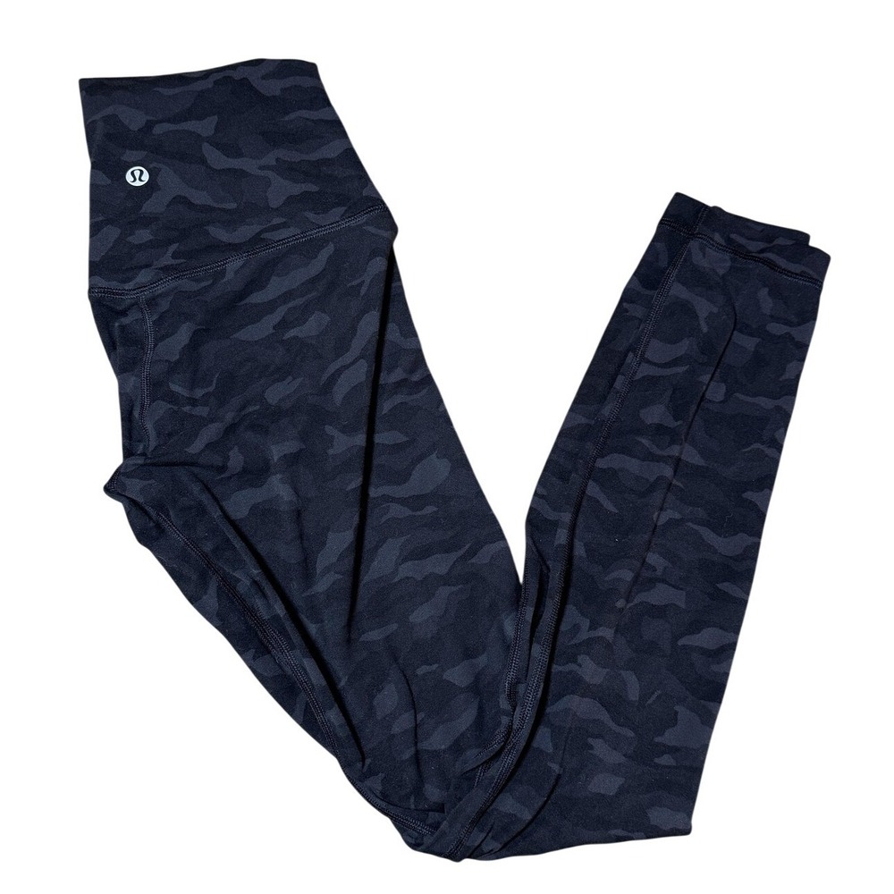 Lululemon Align High Rise Heritage Camo Deep Size 2 Coal Leggings Yoga